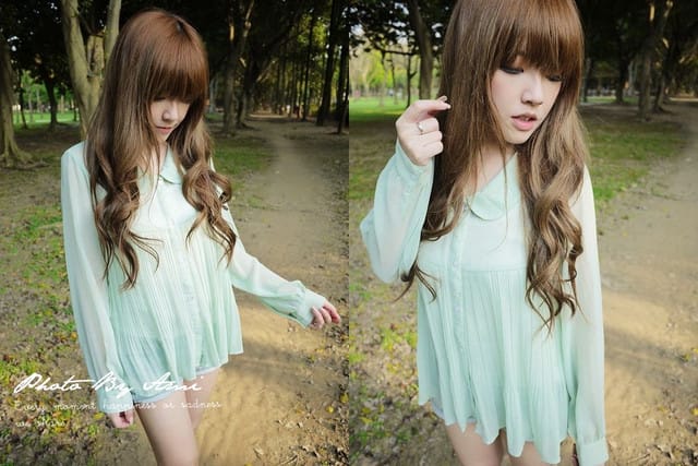 120326 ♥ 掌握春日流行關鍵字‧丹寧雪紡蕾絲露肩全入手 ♫ SWEET GIRL系穿搭分享