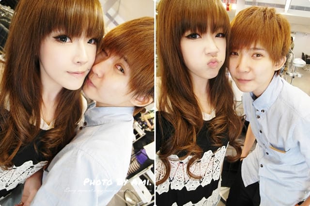 120701 ♥ 七月新髮色‧好愛我的超顯白霧面亞麻灰~♫