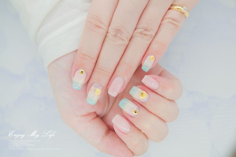 美甲 ♥ 透明系指彩!暈染漸層海洋風。Oohla Nail Studio ♫ - 第26張圖 IMG_1843